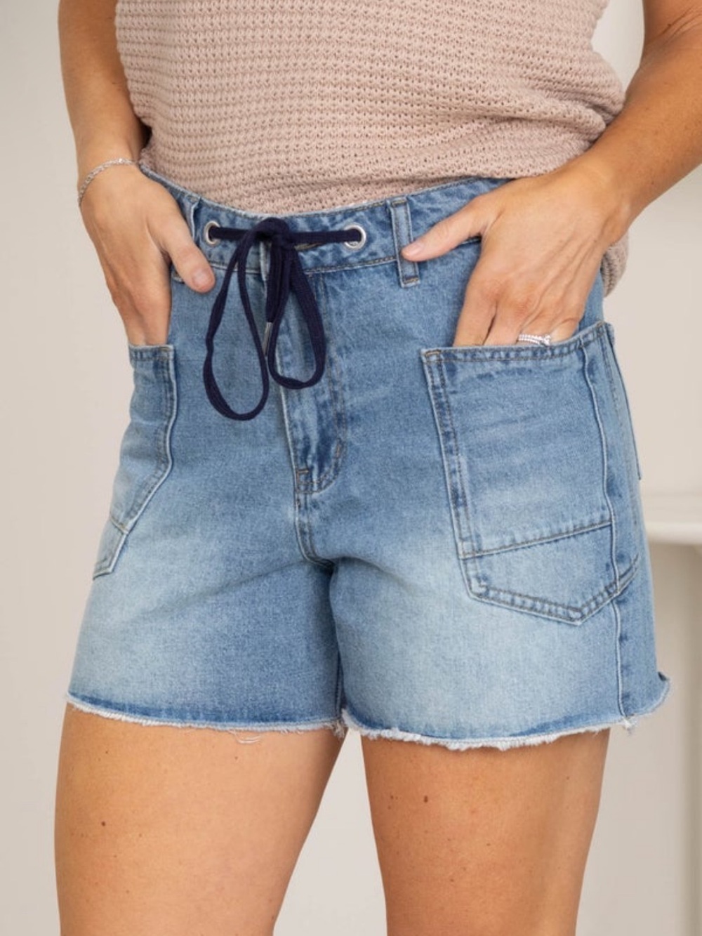 Haptics denim shorts